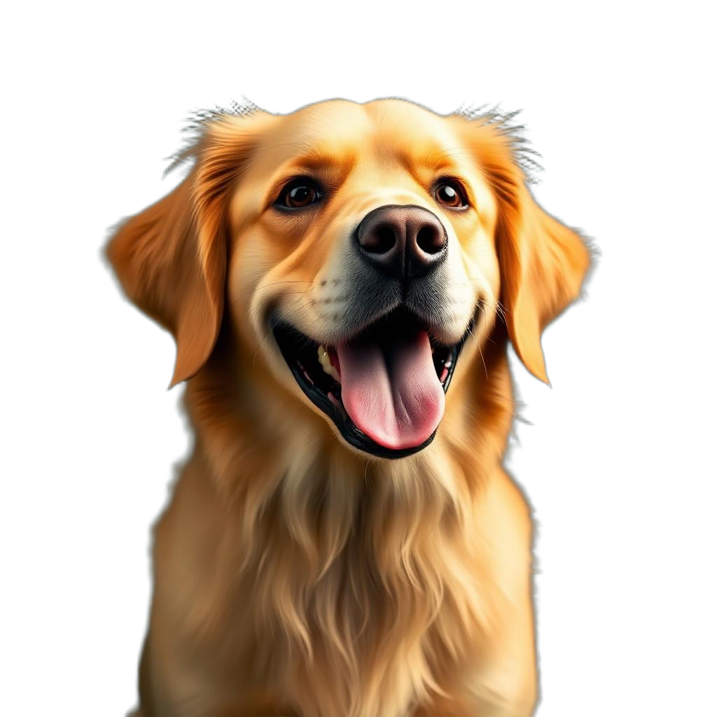 Happy golden retriever